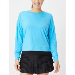 Lucky in Love Womens L-UV Hype LS Top - Blue