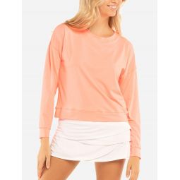 Lucky in Love Womens L-UV Hype LS Top - Peach Glow
