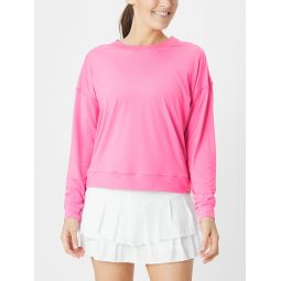 Lucky in Love Womens L-UV Hype LS Top - Pink