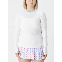 Lucky in Love Womens Vibes Reflect LS Top