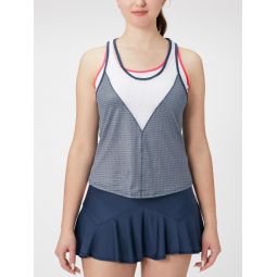 Lucky in Love Womens Palms Royale Layer Tank