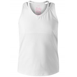 Lucky in Love Girls Core Cutout V-Neck Tank