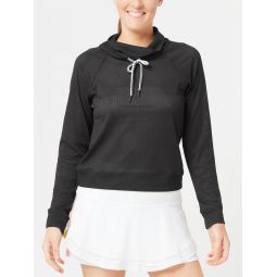 Lucky in Love Womens Core High Neck Pullover - Black