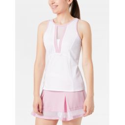 Lucky in Love Womens Deco Grid Tank