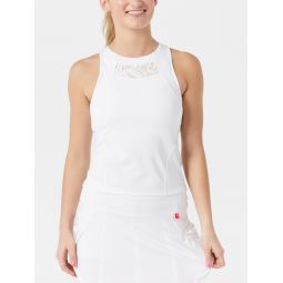 Lucky in Love Womens Lace Track Tank