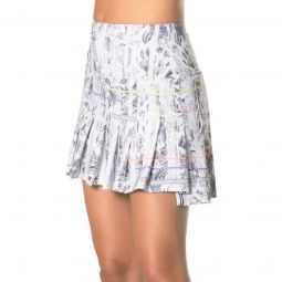 Lucky In Love Womens Electric Toile Pleated Short Golf Skort