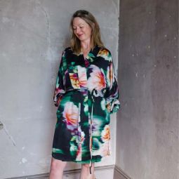 Washable Silk Robe - Prints