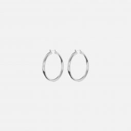 amalfi tube hoop earrings