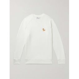 Chillax Fox Slim-Fit Logo-Appliqued Cotton-Jersey Sweatshirt