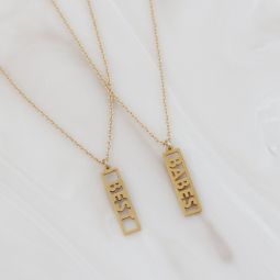 best babes necklace set - 24k gold plated