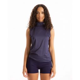 Match Point Sleeveless Mock - Navy