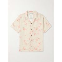 Mana Camp-Collar Printed Lyocell and Linen-Blend Twill Shirt