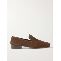 Truro Leather-Trimmed Suede Loafers