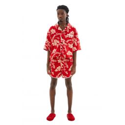 Jersey Jacquard Towels Shorts - Red