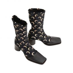 All Over Moon Ankle Boots - Black
