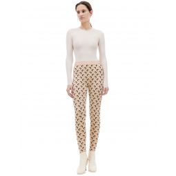 Marine Serre Moon All Over Logo Leggings - Beige