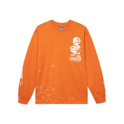 Market Plan Check Longsleeve T-shirt - Safety Orange