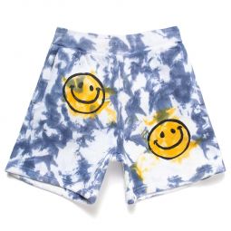Market Smiley Sun Dye Sweatshorts - Yellow/Blue Tie Dye