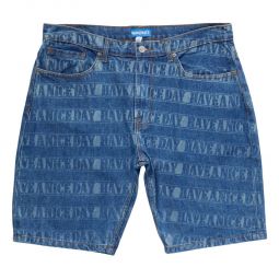 Market Santee Denim Shorts - Laser Etched Denim