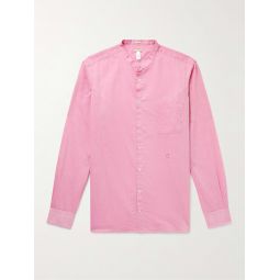 Noto2 Grandad-Collar Washed Cotton-Muslin Shirt