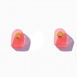 Pietra Earrings - Coral/Gold