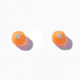 Pomello Earrings - Peach/Sliver