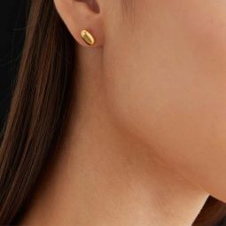 Mini Bean Earrings - 18K GOLD