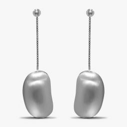 Bean Earrings - Sterling Silver