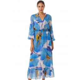 Amata Dress - Blue Poppy