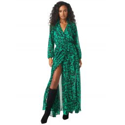 Jocasta Dress - Emerald Abstract