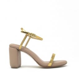 MM6 HEELED SANDALS - NUDE/GOLD