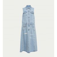 Sleeveless Denim Dress - 962 Blue