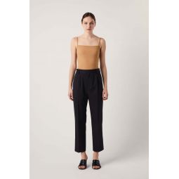 Straight-leg Cropped Trousers - Black