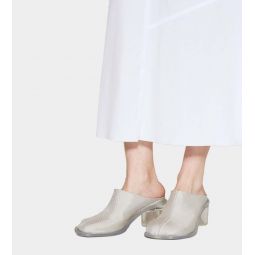 Off White Canvas Transparent Mule - Off White