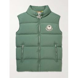 + Palm Angels Rodmar Logo-Appliqued Quilted Shell Down Gilet