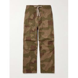 + Palm Angels Wide-Leg Camouflage-Print Cotton-Gabardine Trousers