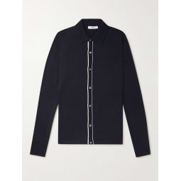 Contrast-Tipped Wool Shirt