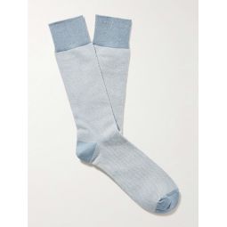 Birdseye Cotton-Blend Socks