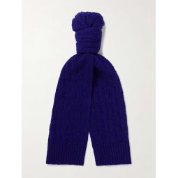 Lamaine Cable-Knit Wool Scarf