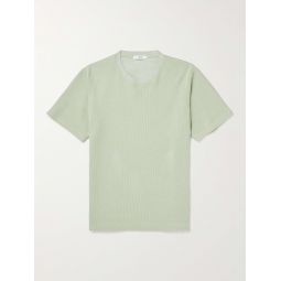 Waffle-Knit Cotton-Boucle T-Shirt