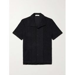 Camp-Collar Cotton-Terry Shirt