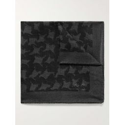 Printed Wool and Silk-Blend Voile Pocket Square