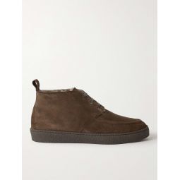 Larry Shearling-Trimmed Regenerated Suede by evolo Chukka Boots