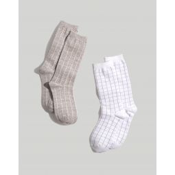 Two-Pack Grid Trouser Socks