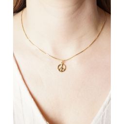 CHARLOTTE CAUWE STUDIO 1969 Peace Sign Necklace in Gold