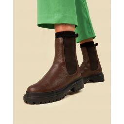 Maguire Shearling-Lined Leather Cortina Chelsea Boots