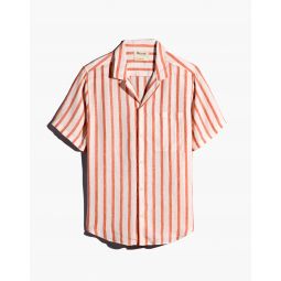 Linen Easy Short-Sleeve Shirt in Print