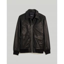 Leather Bomber Jacket