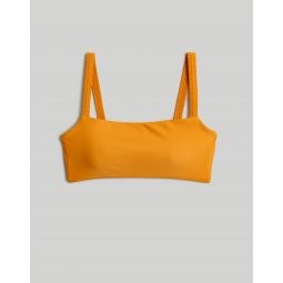 Scrunchy-Strap Square-Neck Bikini Top