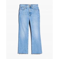 The Tall Perfect Vintage Flare Crop Jean in Crester Wash: Raw-Hem Edition